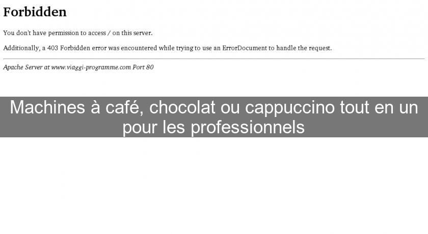 Machines à café, chocolat ou cappuccino tout en un pour les professionnels