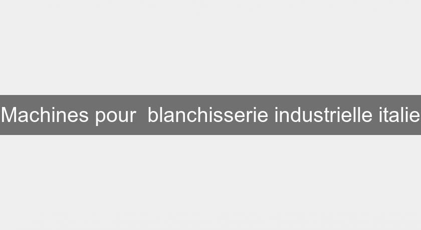 Machines pour  blanchisserie industrielle italie