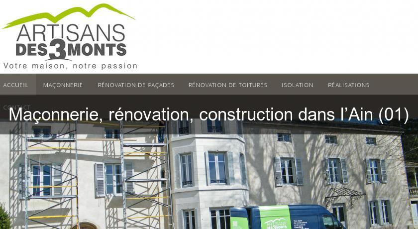 Maçonnerie, rénovation, construction dans l’Ain (01)