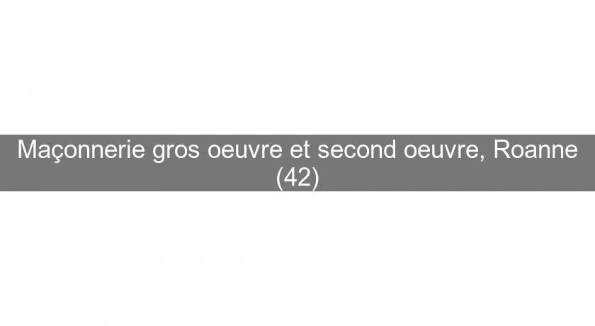 Maçonnerie gros oeuvre et second oeuvre, Roanne (42)