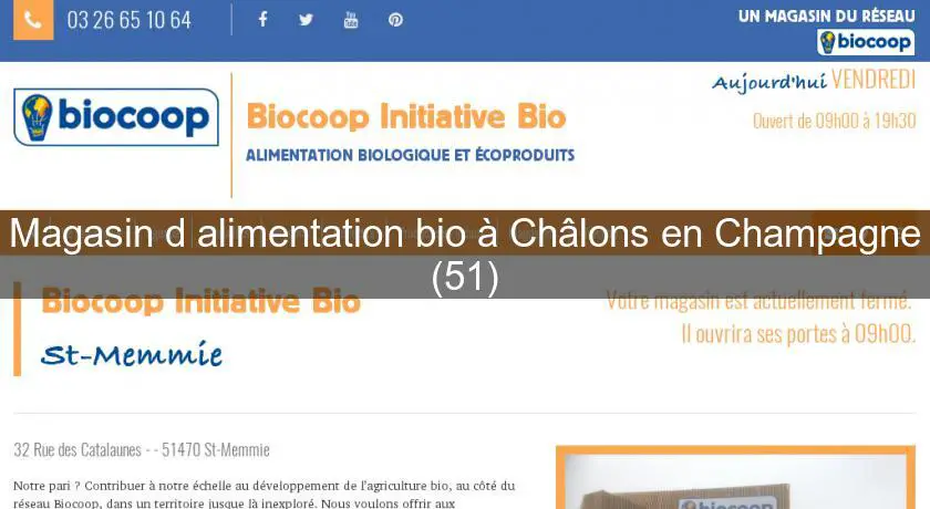 Magasin d'alimentation bio à Châlons en Champagne (51)