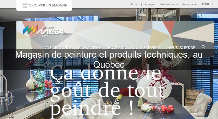 Magasin de peinture et produits techniques, au Québec