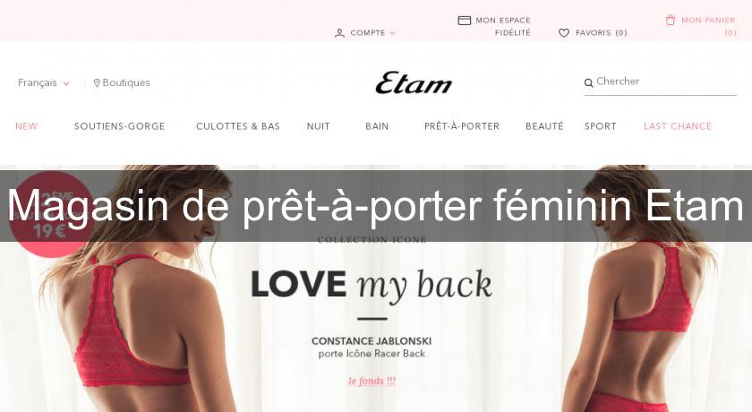 Magasin de prêt-à-porter féminin Etam