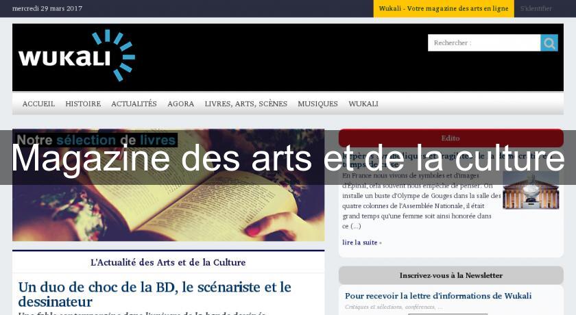 Magazine des arts et de la culture Magazine des arts et de la culture