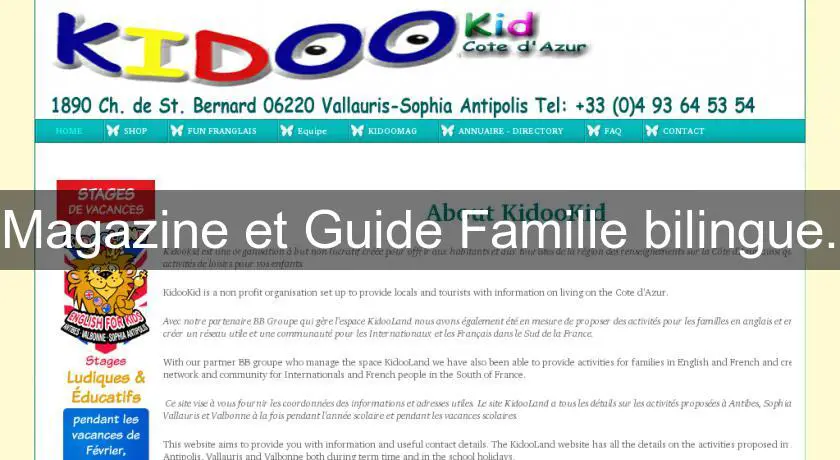 Magazine et Guide Famille bilingue.