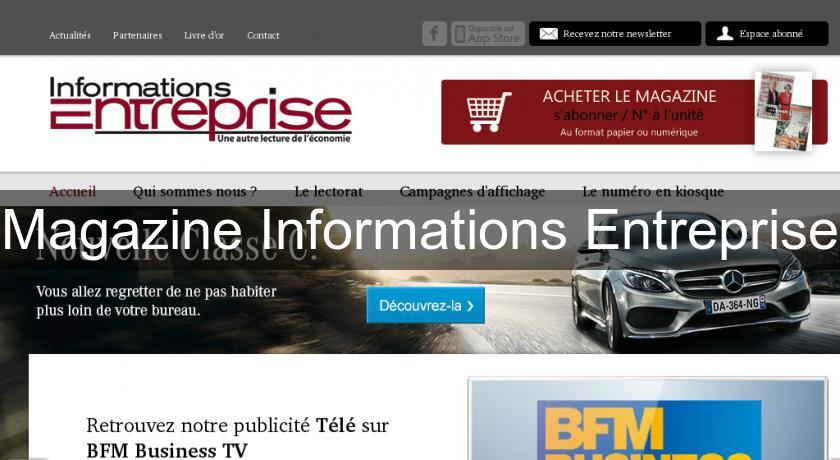 Magazine Informations Entreprise Magazine Informations Entreprise
