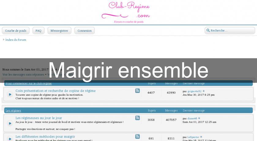 Maigrir ensemble Maigrir ensemble