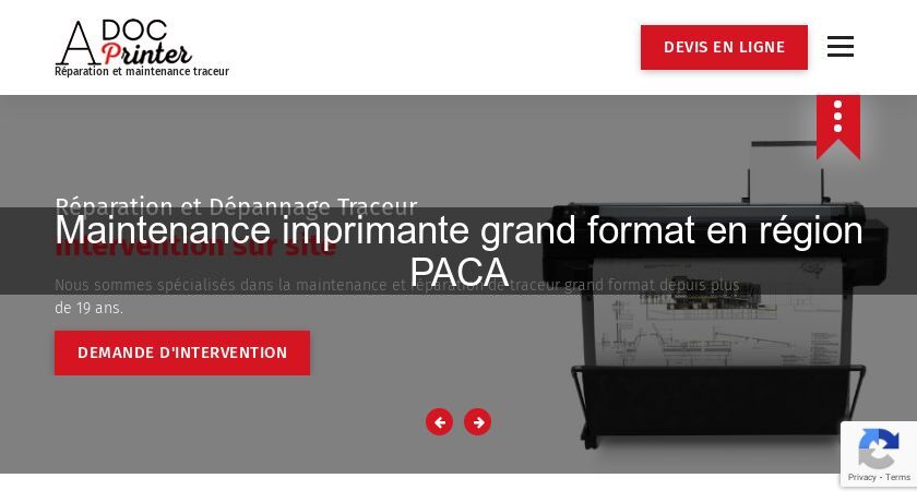 Maintenance imprimante grand format en région PACA