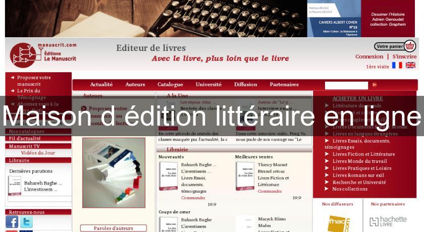 Maison d'édition littéraire en ligne Maison d'édition littéraire en ligne