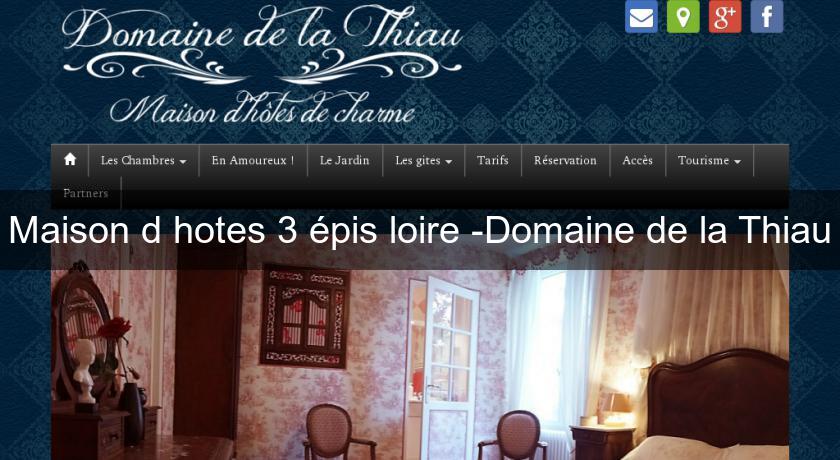 Maison d'hotes 3 épis loire -Domaine de la Thiau Maison d'hotes 3 épis loire -Domaine de la Thiau