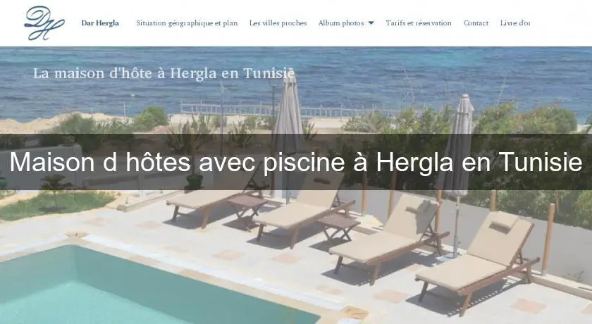 Maison d'hôtes avec piscine à Hergla en Tunisie