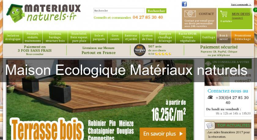 Maison Ecologique Matériaux naturels 