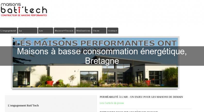Maisons à basse consommation énergétique, Bretagne