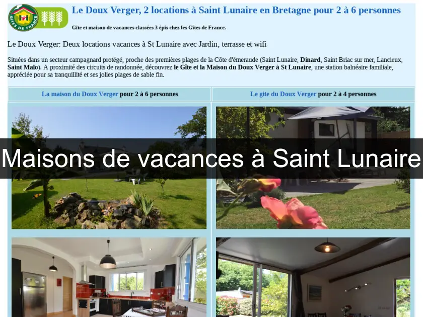 Maisons de vacances à Saint Lunaire