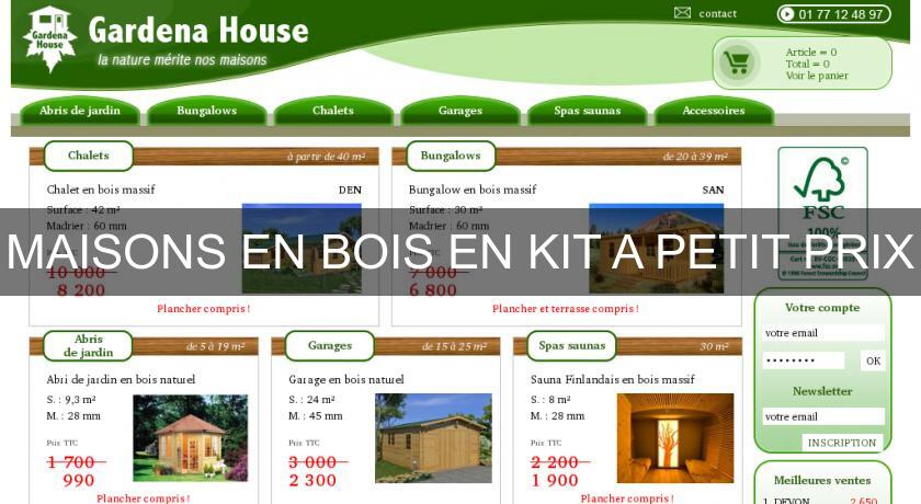 MAISONS EN BOIS EN KIT A PETIT PRIX