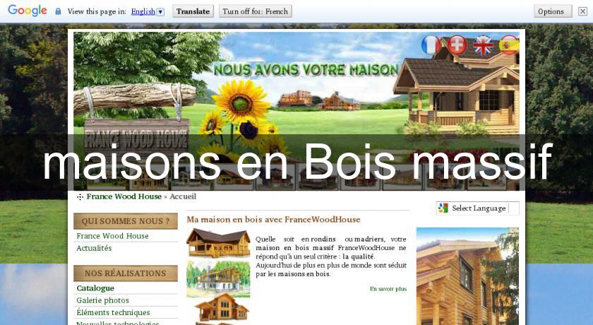 maisons en Bois massif maisons en Bois massif