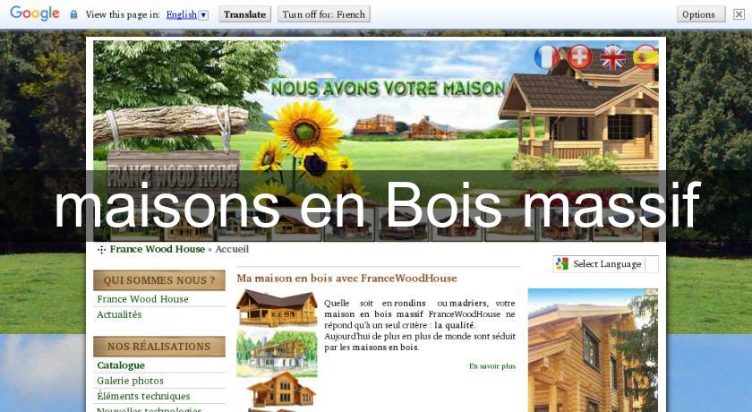 maisons en Bois massif