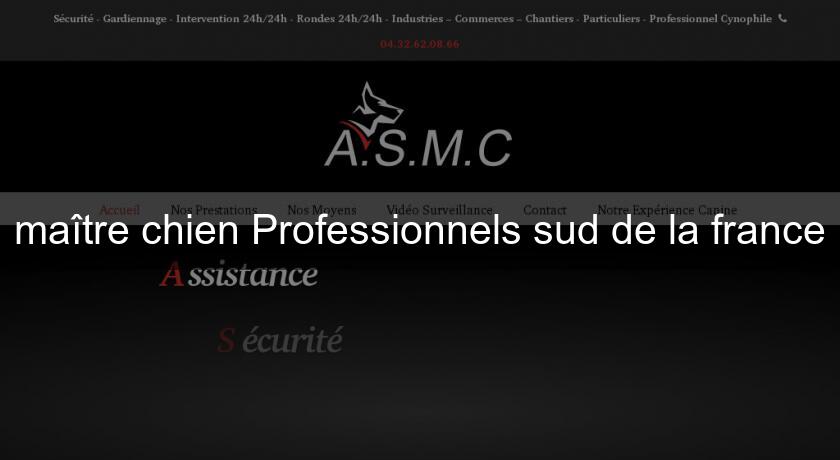 maître chien Professionnels sud de la france