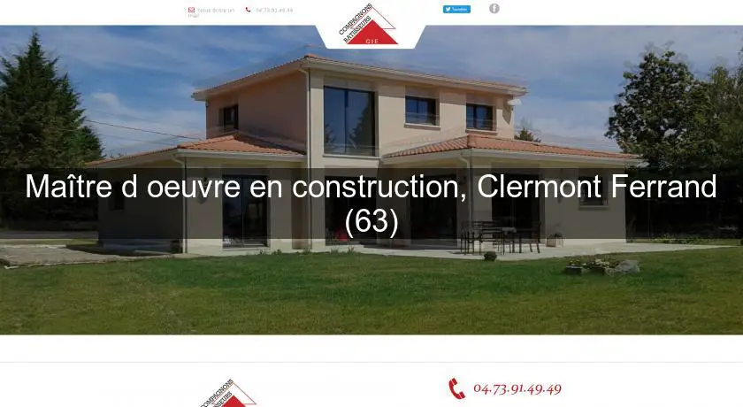 Maître d'oeuvre en construction, Clermont Ferrand (63)