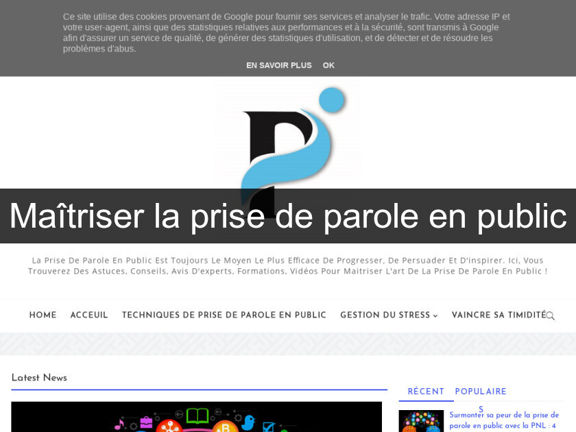 Maîtriser la prise de parole en public Maîtriser la prise de parole en public