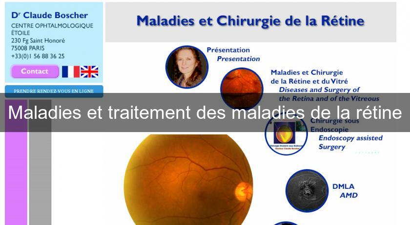 Maladies et traitement des maladies de la rétine Maladies et traitement des maladies de la rétine
