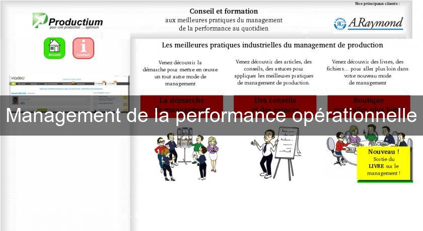 Management de la performance opérationnelle Management de la performance opérationnelle