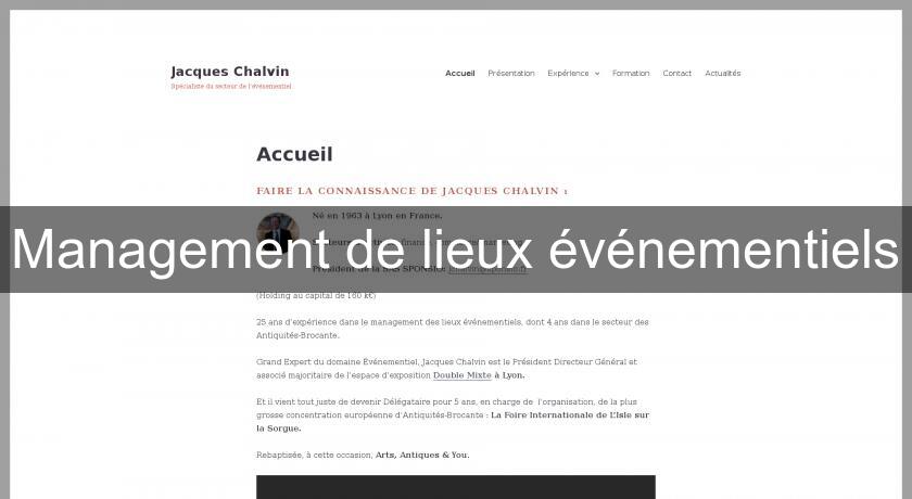 Management de lieux événementiels Management de lieux événementiels
