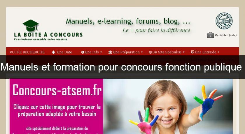 Manuels et formation pour concours fonction publique 