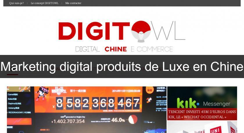 Marketing digital produits de Luxe en Chine Marketing digital produits de Luxe en Chine