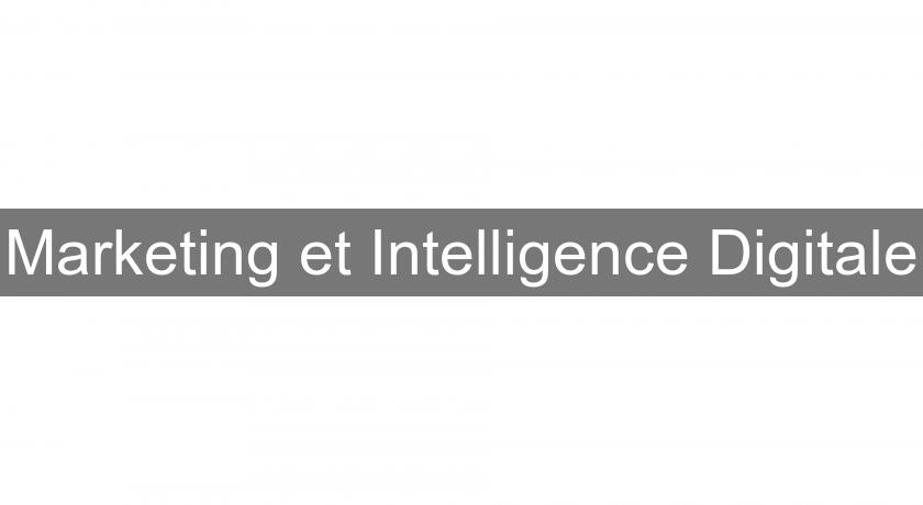Marketing et Intelligence Digitale Marketing et Intelligence Digitale