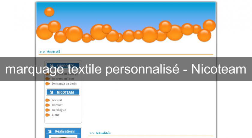 marquage textile personnalisé - Nicoteam