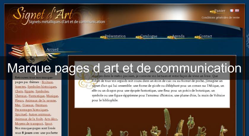 Marque pages d'art et de communication Marque pages d'art et de communication