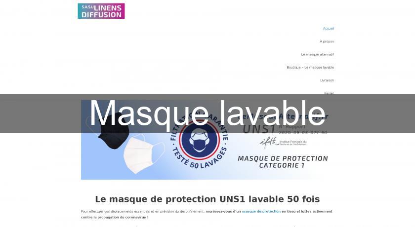 Masque lavable