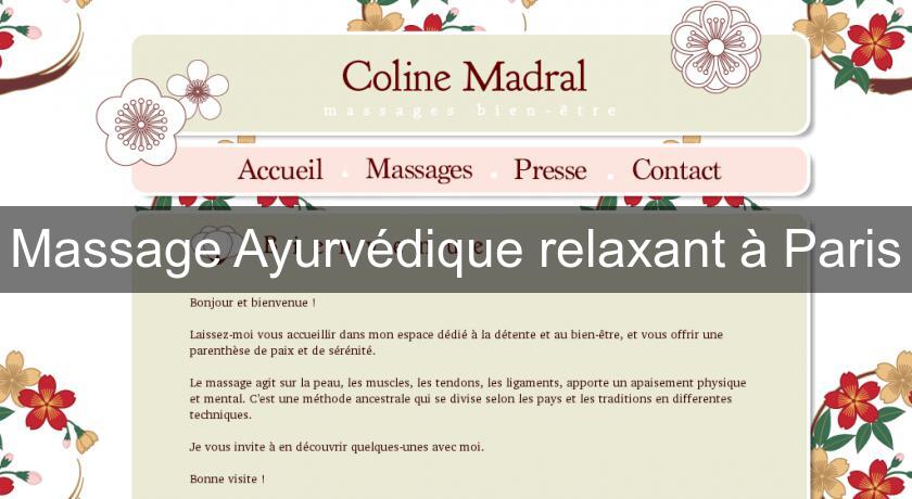 Massage Ayurvédique relaxant à Paris Massage Ayurvédique relaxant à Paris