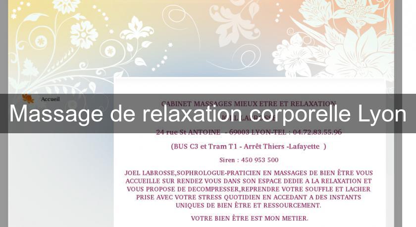 Massage de relaxation corporelle Lyon Massage de relaxation corporelle Lyon