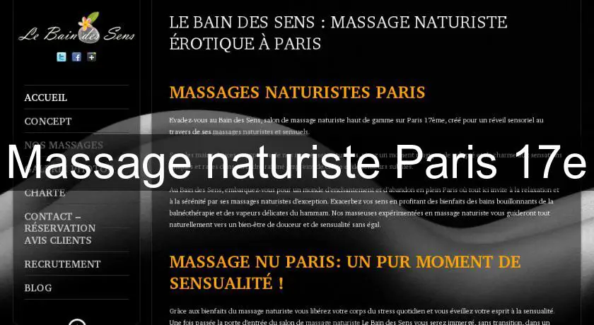 Massage naturiste Paris 17e