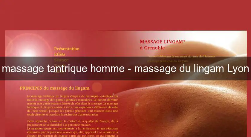 massage tantrique homme - massage du lingam Lyon