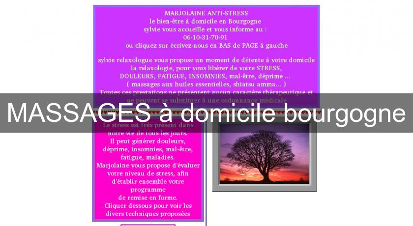 MASSAGES à domicile bourgogne MASSAGES à domicile bourgogne