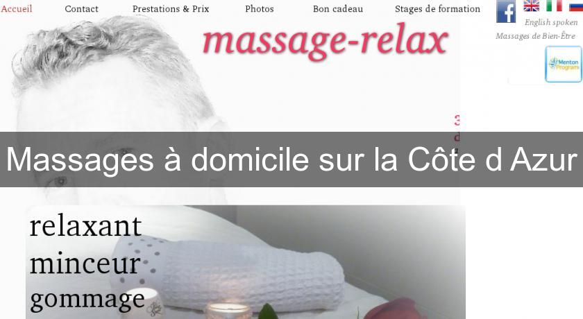 Massages à domicile sur la Côte d'Azur
