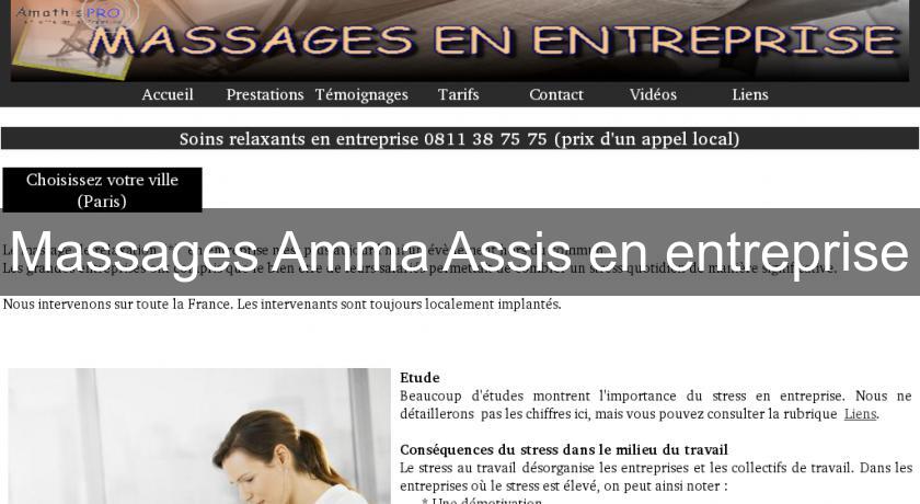 Massages Amma Assis en entreprise Massages Amma Assis en entreprise