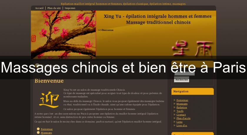 Massages chinois et bien être à Paris