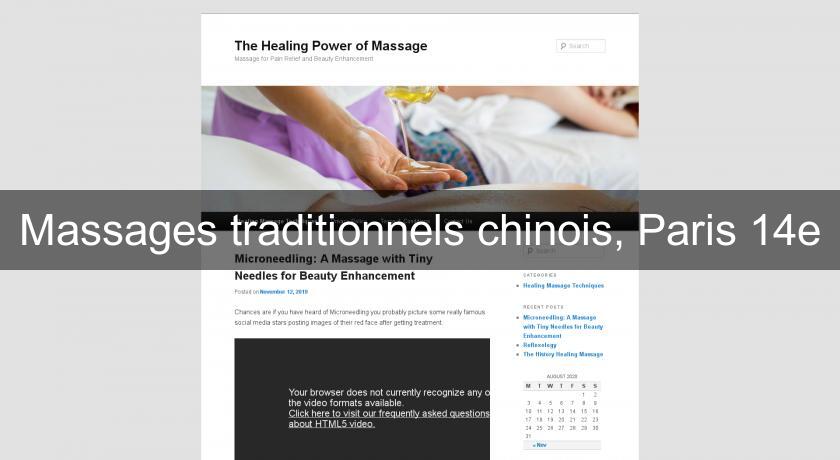 Massages traditionnels chinois, Paris 14e Massages traditionnels chinois, Paris 14e