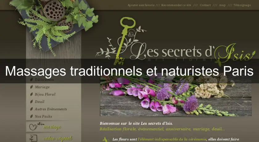 Massages traditionnels et naturistes Paris