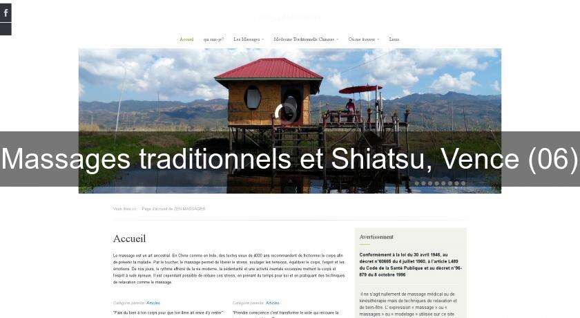 Massages traditionnels et Shiatsu, Vence (06)