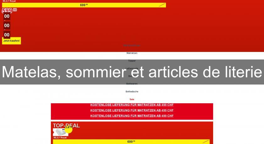 Matelas, sommier et articles de literie Matelas, sommier et articles de literie