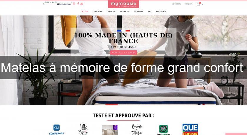 Matelas à mémoire de forme grand confort Matelas à mémoire de forme grand confort