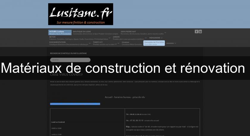 Matériaux de construction et rénovation Matériaux de construction et rénovation