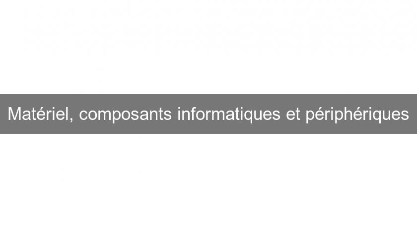 Matériel, composants informatiques et périphériques