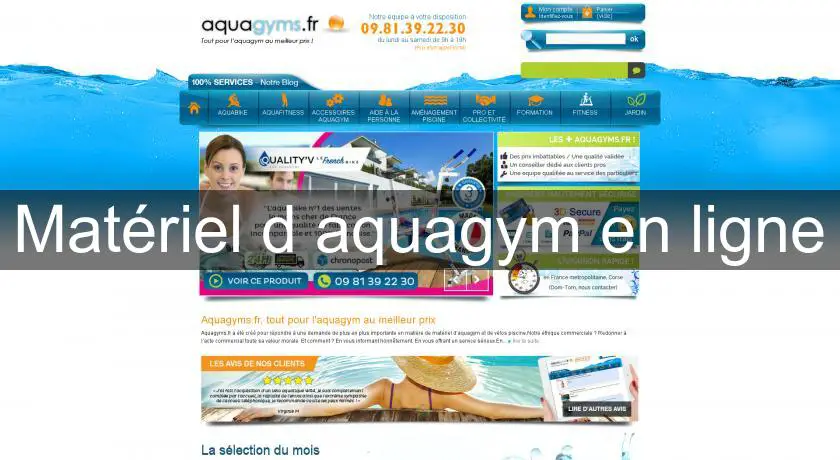 Matériel d'aquagym en ligne