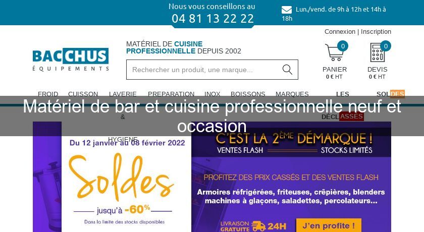 Matériel de bar et cuisine professionnelle neuf et occasion